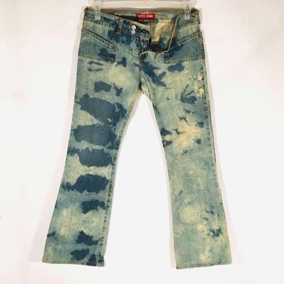 Guess Jeans Blue Acid Wash Tie Dye Size 32 Dyed - Picture 5 of 15